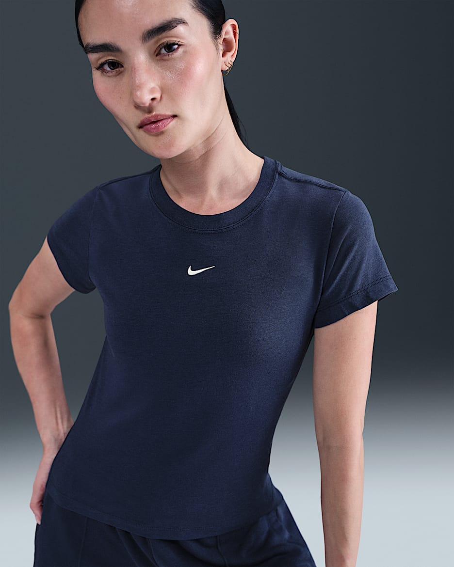 ★ Nike★ Sportswear Chill Knit T-shirt W Blue Tint Sale FV Nike Sportswear Club Chill Knit Mod Crop T-Shirt | Nordstrom